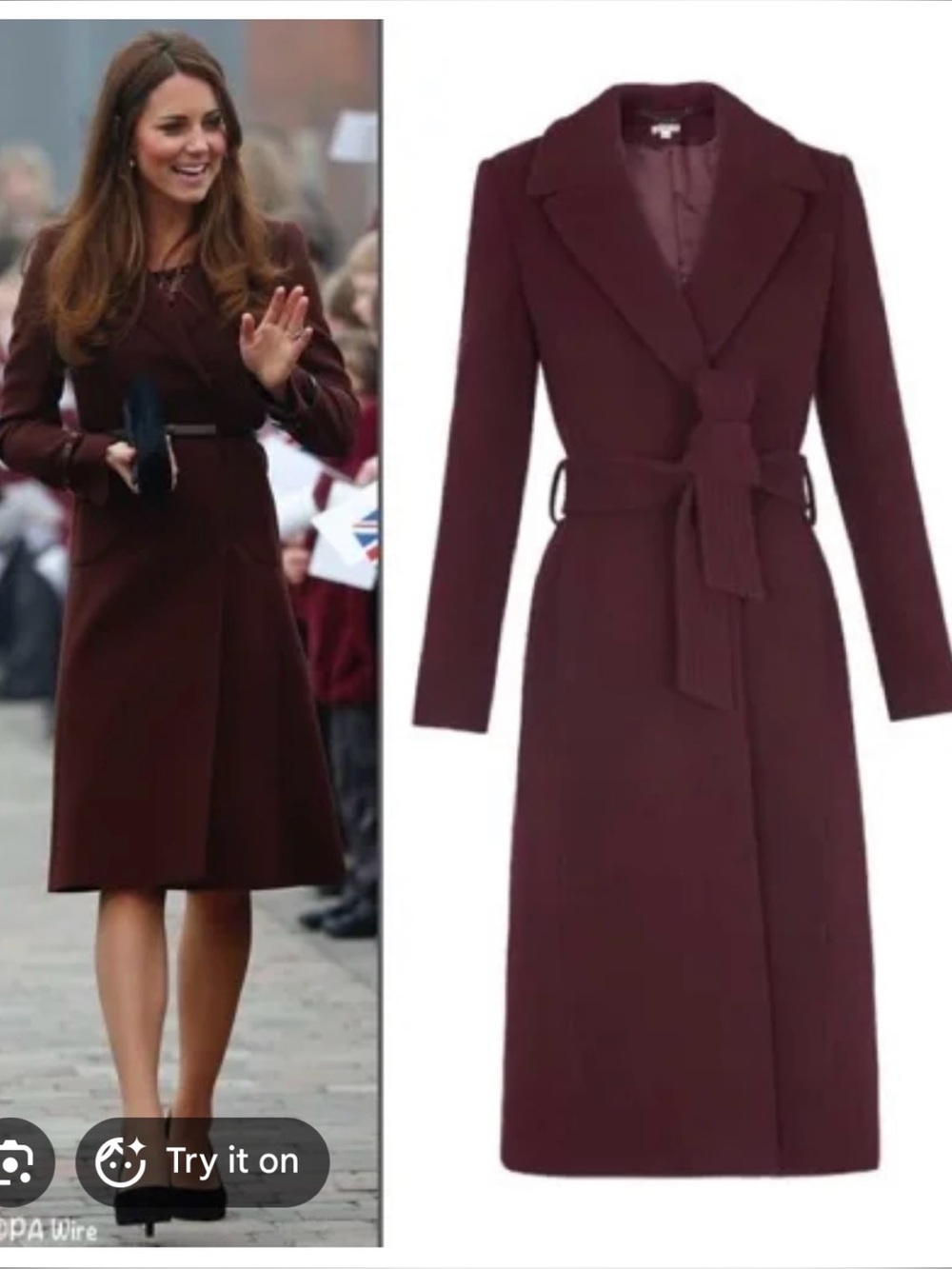 Reiss Soft 100% soft wool coat